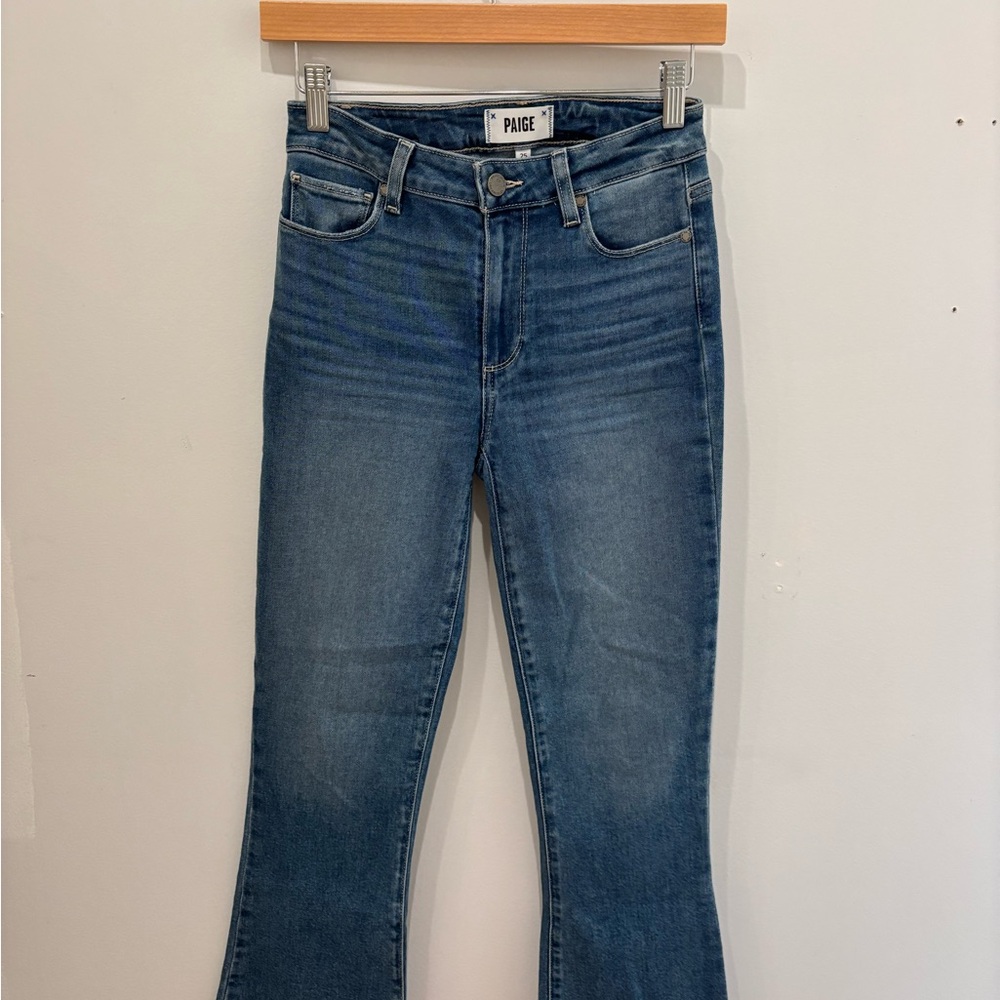 PAIGE Women's Flare Jeans in Classic Blue